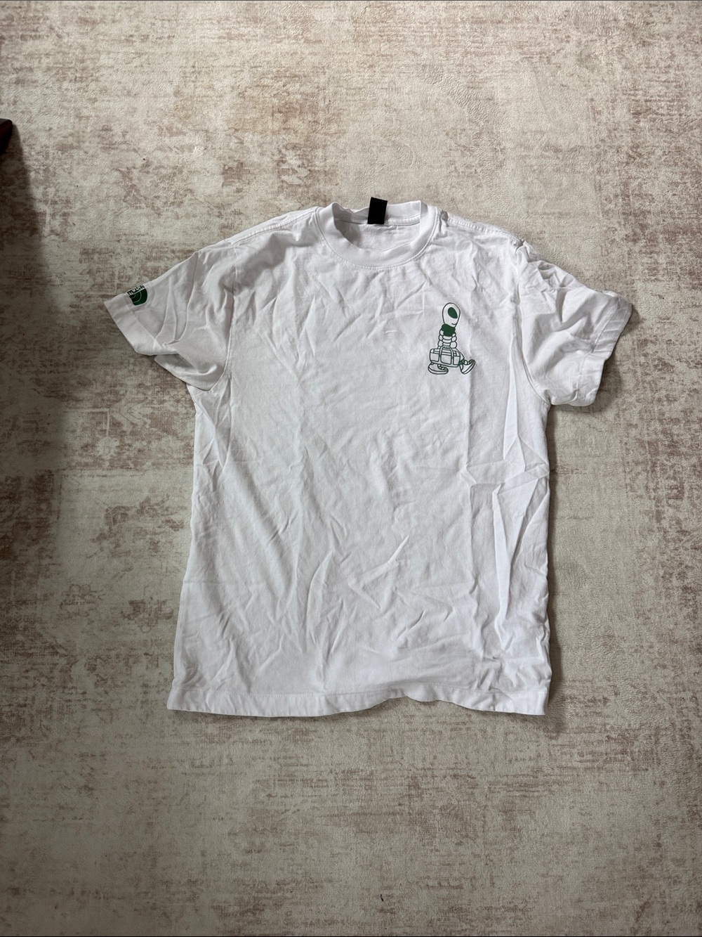 The North Face White Short-Sleeve Tee with Green Logo